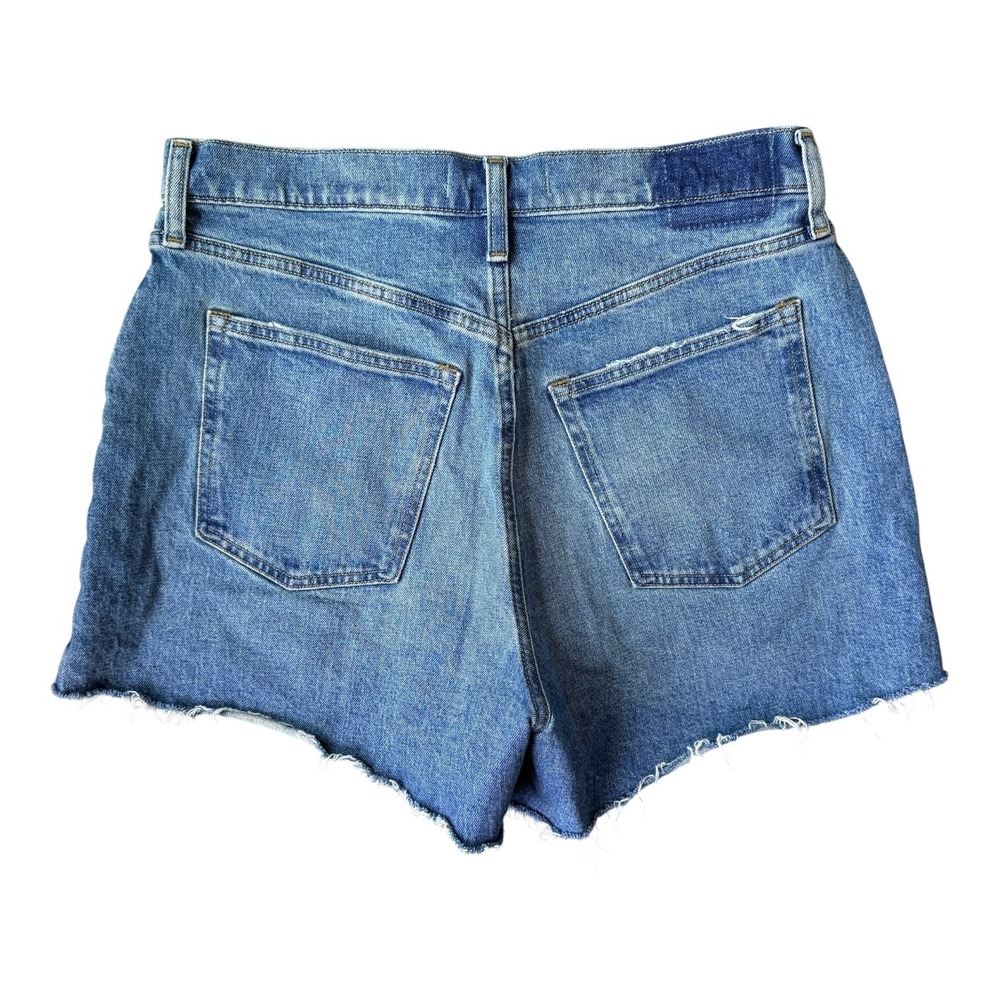 Abercrombie & Fitch Curve Love 4" Mom Shorts High Rise Denim Festival Shorts 12 - Picture 3 of 4